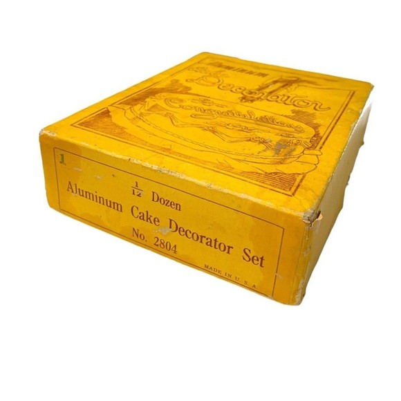 Vintage Collectible Aluminum Cake Decorator 5 Piece Set In Original Box 2804 - Picture 7 of 7